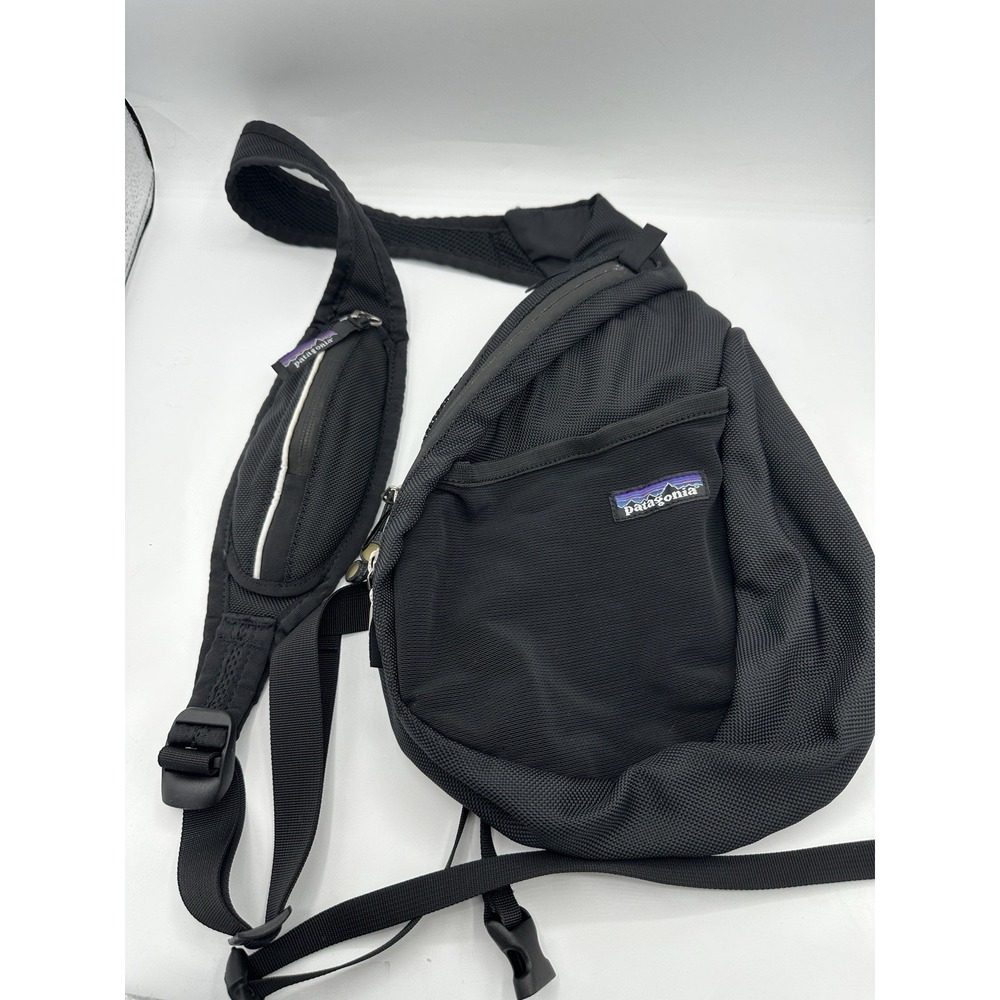 Patagonia 00s Orbiter Sling Bag Black Vintage Shoulder Crossbody Body Bag Rare